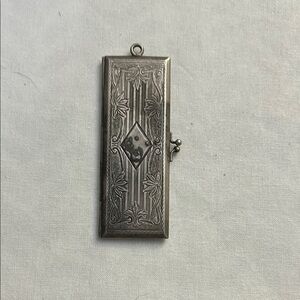 Elegant Silver Rectangular Locket